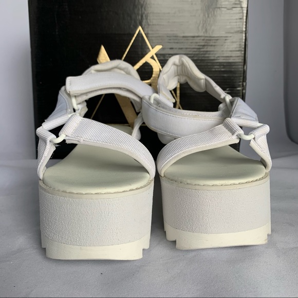 YRU white pulse lo platform sandals sz 8 - Picture 6 of 9